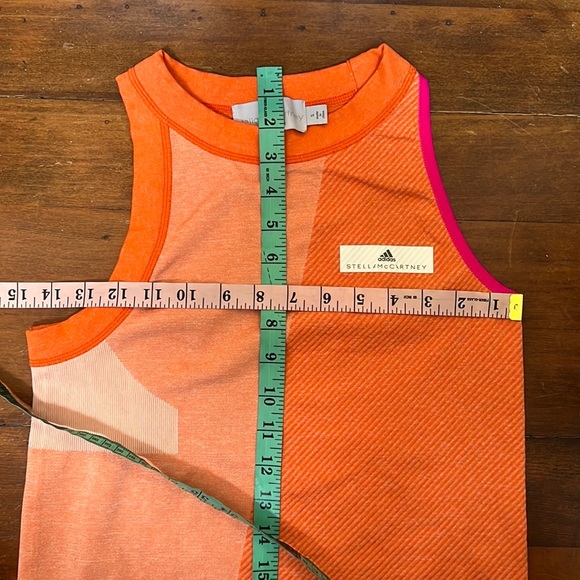 Adidas Stella McCartney New York Women's Tennis Tank Orange / Shock Pink - Picture 11 of 15